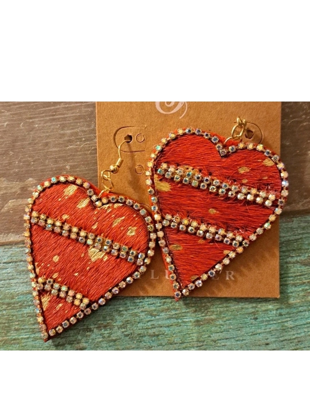 Plunder Design Miss Cupid Red Heart Drop Dangle Earrings 3” Valentines 526-Cb44